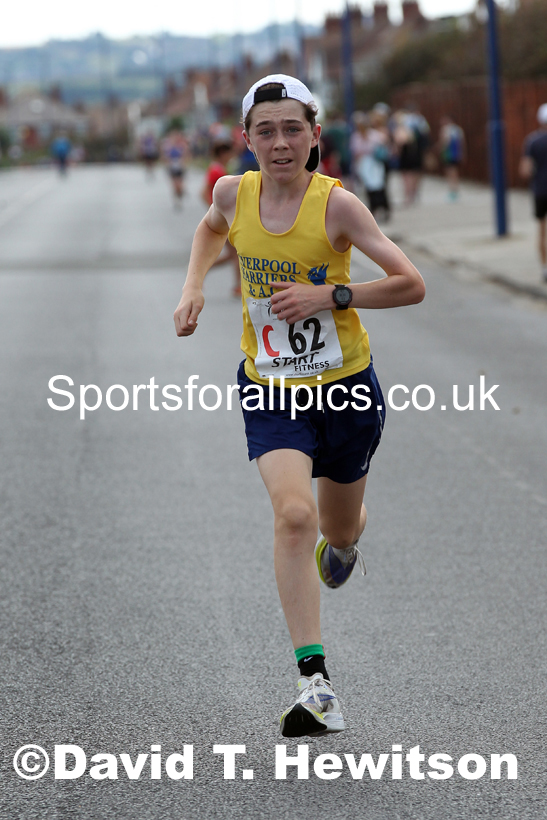 Boys under-15s 2021 Northern 6 and 4 Stage and Young Athletes Road Relays, Redcar. Photo: David T. Hewitson/Sports for All Pics